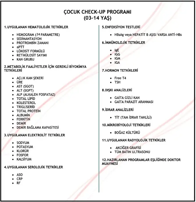 Genel Çocuk Check-up Programı