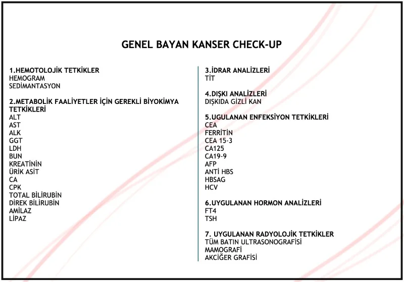 Genel Kadın Kaner Check-up Programı